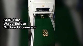 Trasportatore di uscita per saldatura a onda del nastro trasportatore per PCB della macchina di assemblaggio della linea di immersione