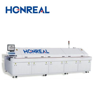 10 zone SMT reflow soldering machine, PCB SMD reflow forno aria calda convezione