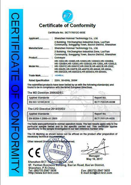 Porcellana Shenzhen Honreal Technology Co.,Ltd Certificazioni